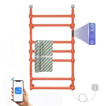 Radiador Toallero Eléctrico Wifi Inteligente Pared Baño, 100w Calentador De Toallas Con 7 Brazos, 850600mm Calientatoallas Con Temporizador Y 