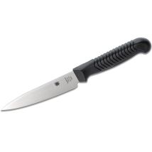 Ste-k05pbk Couteau Utilitaire De Cuisine De Lame Lisse De Acier Mbs-26 De 11.4 Cm De Long Avec Poignée De Polypropylène De Couleur Noir - Spyderco