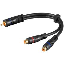 Cavo Splitter Y Audio, 1x Spina Rca Stereo A 2x Presa Rca, Ofc, Doppia Schermatura, Spina Rca 2 Prese Rca (audio Sinistro / Destro). Lunghezza Del 