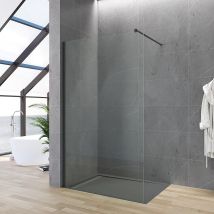 90x200 Cm Duschkabine Duschabtrennung Nano Glas Duschwand Mit Stabilisator Glaswand, 10 Mm Einscheibensicherheitsglas