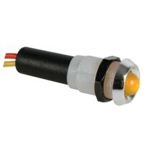 Lampada LED 24V gialla – corpo cromato – 10mm, 25,5mm, ABS, Cromo – Seder