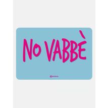 Più Forty +40 Tovaglietta In Pp 45 X 30 Cm Stampa "no Vabbé..." Celeste Rosa