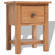 Mesita De Noche, Cómoda, Armario, Muebles De Dormitorio, 36 X 30 X 47 Cm, Madera Maciza De Roble 1402182