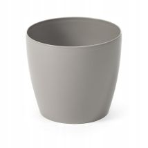 Vaso Da Fiori Con Coperchio In Plastica, Color Tortora, 13,5 Cm, Magnolia