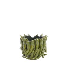 Light & Living Keramikvase Pepper Dunkelgrün – 25,5x24,5x20,5 Cm