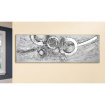 Bild, Rechteckig, 'circles', Aluminium, Holz, Grau, Ve 1, L. 2 Cm, B. 150 Cm, H. 50 Cm - Gilde