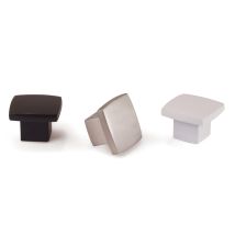 Pomo cuadrado 25x25 mm níquel cepillado – Zamak – Ideal para muebles – Tornillos M4 incluidos