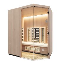 Infraworld - Prima 2 Infrarotkabine Mit Abc-strahler/flächenheizung/salzverdampfer Holzart: Hemlock - Breite: 164 Cm