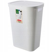 Qfplus - Curver Wäschebox Infinity Recycled, Aus Kunststoff, 60l, Weiß