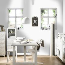 Papier Peint Panoramique Fenêtres Trompe-l'oeil 300 X 300cm Blanc, Gris