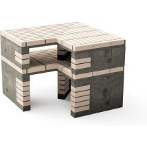 Module D'Angle California Plus Xl Pour Barbecue En Béton Préfabriqué (beige, Gris - 107 X 64 X 64 Cm) - Usage Extérieur - Movelar