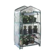 Serre Verdemax “azalea” À 3 Étagères 70×50×h125 Cm – Avec Housse Transparente Incluse