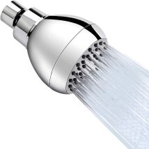 Soffione Doccia Ad Alta Pressione Da 3 Pollici, Anti-intasamento, Anti-perdita, Soffione Doccia Fisso Cromato Con Giunto Sferico Girevole In Ottone 