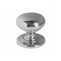 Bouton de meuble – Poignée ronde laiton chromé – diamètre 30 mm – Matières, Forme, Quantité par pack, Mode de fixation, Longueur, Finition métal, 