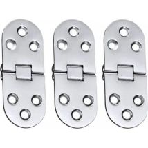 Bunthaus 3 Pcs Alliage Charnières De Table Acier Inoxydable Charnières Porte Pliant Rabat Charnières Table Charnières Pliante Charnieres Alliage Flip 