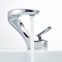Zamery - Basin Mixer Tap Solid Brass Hot And Cold Mixer Tap, Lavatory Bathroom Sink Faucet, Modern Washroom Single Lever Bathroom Sink Tap With Uk 