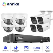 Annke 12mp Kit Di Videosorveglianza Esterno Poe,16ch Nvr Con 8x 12mp Telecamera Colori Visione Notturna,accesso Remoto Sistema Di Telecamere Di 