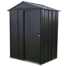 Spacemaker Metall-gerätehaus "5 X 4", Mit Dopple-schiebetür, Grau, 1,5 M²