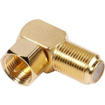 Satellitenadapter Vivanco F Gewinkelt 90 Grad Vergoldet