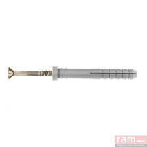 RAM – 76153 – 100 x Nylon Knock-In Anchors 5 x 30 mm – Anchor for All Types of Supports