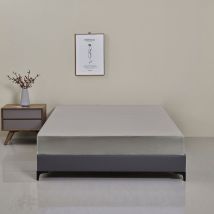 Sweevt - Horizontal Knit Fitted Sheet, 180cm X 200cm X 30cm - Gray