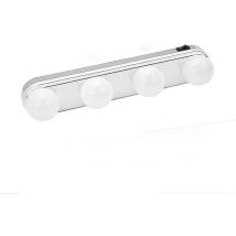 Luces Para Espejo, Iluminación Frontal Para Maquillaje En Espejo, Lámpara De Pared, Luz Frontal Para Fotografía De Baño Con 4 Bombillas Led Y Potentes