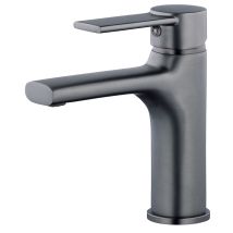 Grifo monomando de lavabo gris grafito ANCUZ – Acabado metal – Cuerpo de latón – Instalación rápida – Garantía 5 años
