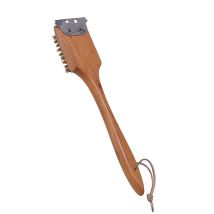 Cepillo Barbacoa Madera AA93 – Púas Metálicas – Rascador de Acero