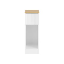 Comodino Sottile Con Cassetto E Ripiano - Tavolino Da Letto Bianco 20x35x60cm - Sobuy Fbt111-w