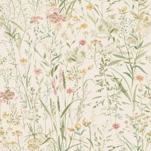 Grandeco - Free Flower Neutral Wallpaper Floral Botanical Textured Paste The Wall