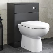 Black Back To Wall Toilet Unit 500 X 300mm - Alpine
