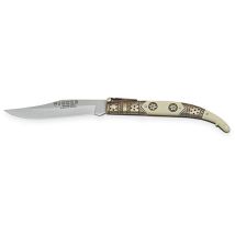 Navaja Clásica Joker N102d' Con Puño De Zamak Decorado, Hoja De 9 Cm De Acero Inox 420, Peso 50 Gramos, Herramienta De Pesca, Caza, Camping Y 