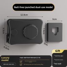 Étendoir À Linge Invisible Noir, 5,1 M, Sans Perçage, Pour Toilettes Intérieures, Télescopique, Pour Balcon, Corde À Linge Décorative
