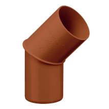 Inefa - Regenrohrbogen 45 Grad Für Fallrohr, Pvc Verbindungsstück Dachrinnenzubehör, Einfache Steckmontage, Made In Germany - Dn50 / 50mm Braun