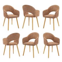 Goeurvant Sillas De Comedor Cómodas Con Respaldo En Forma De Media Luna Y Reposabrazos Ergonómicos, La Combinación Perfecta De Soporte Y Estilo - 