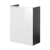 Fackelmann - Sbc Beckenunterschrank 45 - Glasfront Weiß - Korpus