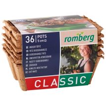 Romberg 36 Anzuchttöpfe 5cm torffrei biologisch abbaubar – ideal für nachhaltige Pflanzenanzucht