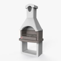 Barbacoa de carbón Columbia – 88 cm x 58 cm x 197,3 cm – Peso: 300 Kg – Parrilla de cocción: 67 cm x 40 cm