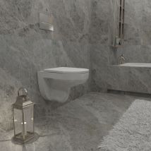 Aica Bathroom Rimless Wall Hung Toilet Uf Soft Close Seat Round Wc Pan