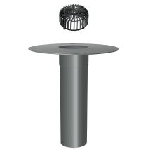 Flachdachablauf Mit Flansch Aus Hart-pvc Und Kiesfang Dn50 - Dn100