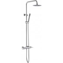 Set Asta Doccia Monocomando Allungabile - Colonna Doccia Monocomando Con Soffione, Maniglia Doccia, Colore Cromo