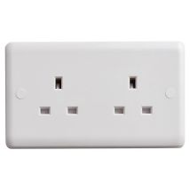 Unswitched Socket 2-gang 13a Detvc1208 - Deta