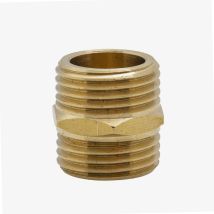 Conector macho-macho de latón 1-2 – Conexión para sistemas de fontanería – Ideal para mangueras y tubos