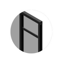 Kit Lattes Horizontales - Optimum - Verriere Fixe - H50 X L30 Cm - Noir