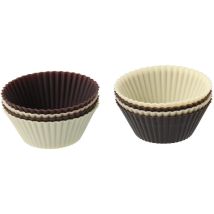 Fackelmann, Set 8 Pirottini Cm 5x2 In Silicone, Per Muffin, Resistenti Fino A 230°
