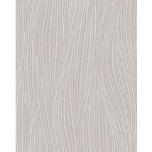 Edem - Streifen Tapete 82050br56 Vinyltapete Strukturiert Mit Geschwungenen Linien Dezent Glitzernd Grau Platin-grau Weiß 7,95 M2