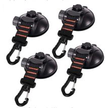 Linghhang - 4 Pack Suction Cup Anchors With Suction Cup Mount For Car, Camping, Tarp, Tent Multifunctional Suction Cup Mount For Use As Car Side 