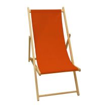 Chilena De Madera Color Paprika - Tela Tratada Repelente - Jardin Prive