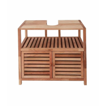 Mobile Da Bagno Sotto Lavabo Naturel Home 67,5x63x35,5 Cm, Legno (homeum)