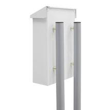 Arregui - Stt02 Standfuß Briefkasten, Briefkastenständer, 150 Cm Hoch, Aus Stahl, Silber